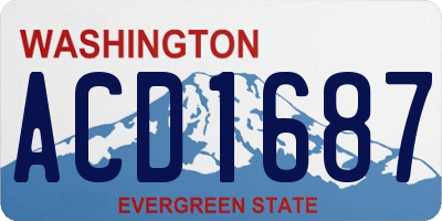 WA license plate ACD1687