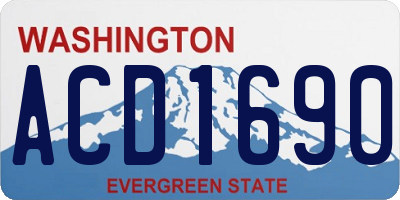 WA license plate ACD1690