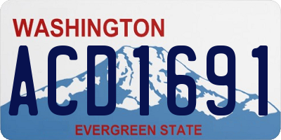 WA license plate ACD1691