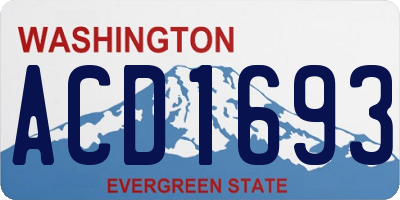 WA license plate ACD1693