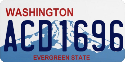 WA license plate ACD1696