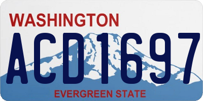 WA license plate ACD1697