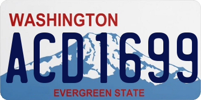 WA license plate ACD1699