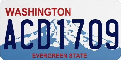 WA license plate ACD1709