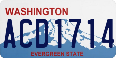 WA license plate ACD1714