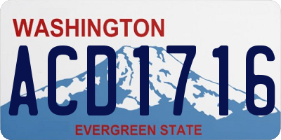 WA license plate ACD1716