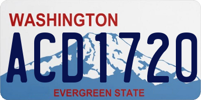 WA license plate ACD1720