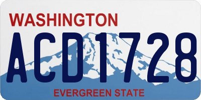 WA license plate ACD1728