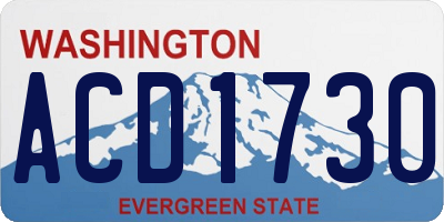 WA license plate ACD1730