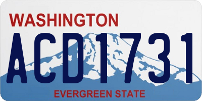 WA license plate ACD1731