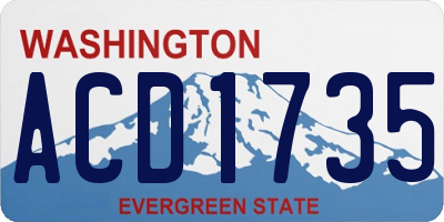 WA license plate ACD1735