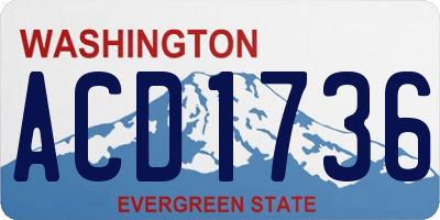 WA license plate ACD1736