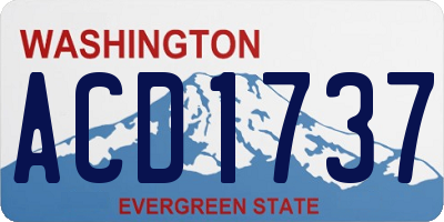 WA license plate ACD1737