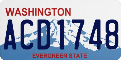 WA license plate ACD1748
