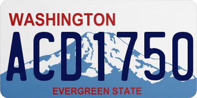 WA license plate ACD1750