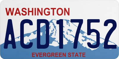 WA license plate ACD1752