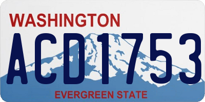 WA license plate ACD1753