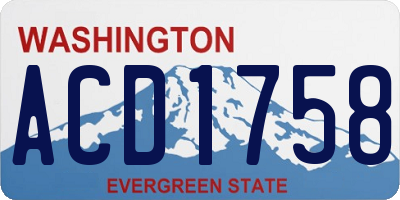WA license plate ACD1758