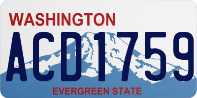 WA license plate ACD1759
