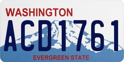 WA license plate ACD1761