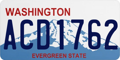 WA license plate ACD1762