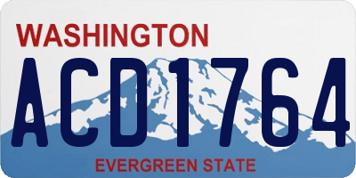 WA license plate ACD1764