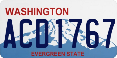 WA license plate ACD1767