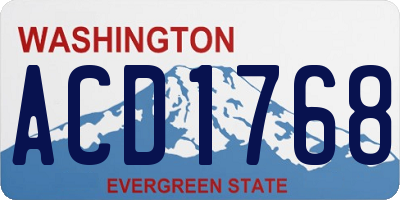 WA license plate ACD1768