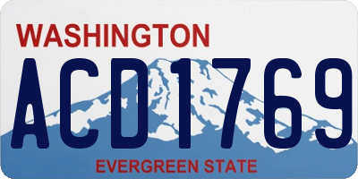 WA license plate ACD1769