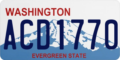 WA license plate ACD1770
