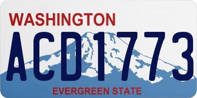 WA license plate ACD1773