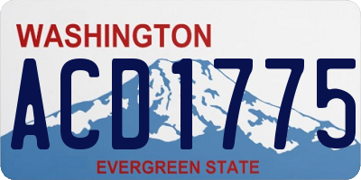 WA license plate ACD1775