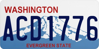 WA license plate ACD1776