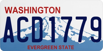 WA license plate ACD1779