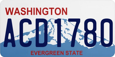 WA license plate ACD1780