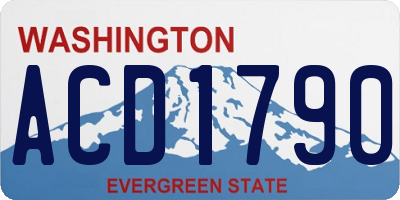 WA license plate ACD1790