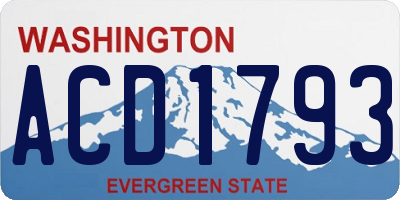 WA license plate ACD1793