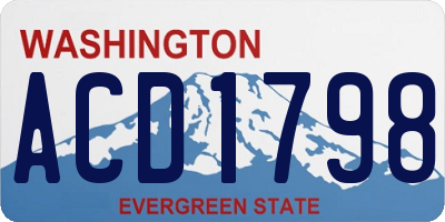 WA license plate ACD1798