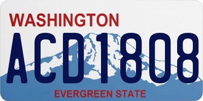WA license plate ACD1808