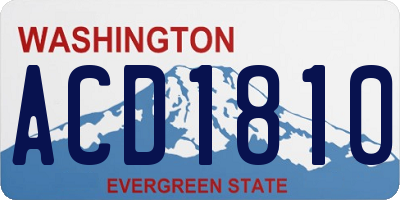 WA license plate ACD1810