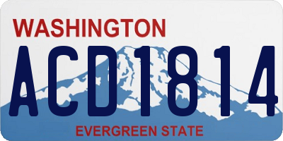 WA license plate ACD1814