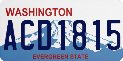 WA license plate ACD1815