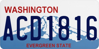 WA license plate ACD1816