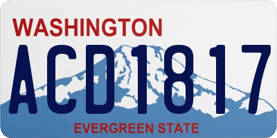WA license plate ACD1817