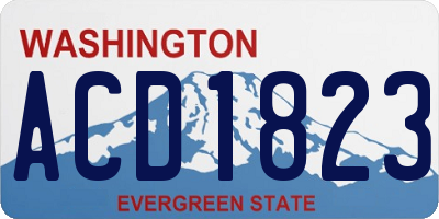 WA license plate ACD1823
