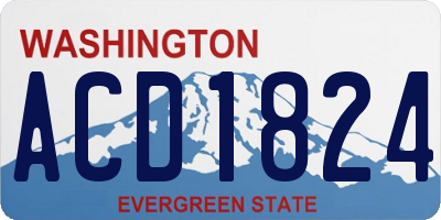 WA license plate ACD1824