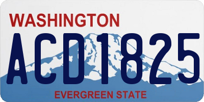 WA license plate ACD1825