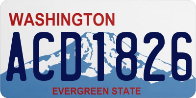 WA license plate ACD1826