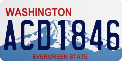 WA license plate ACD1846