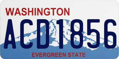 WA license plate ACD1856